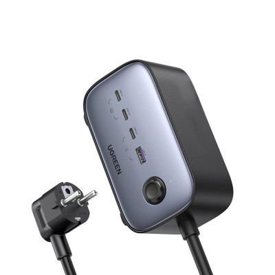 GaN USB C/USB GaN USB C/USB power strip &amp;icirc;ncărcător AC negru CD270 Ugreen foto