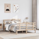 Cumpara ieftin Cadru de pat cu tăblie, 160x200 cm, lemn masiv de pin