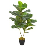 VidaXL Plantă artificială ficus cu ghiveci, verde, 90 cm