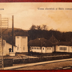 Rimnic-Valcea-1924-Uzina electrica si baile comunale-C.P.circ.-RARA