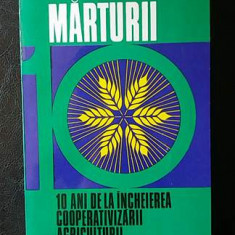 MARTURII:10 ani de la incheierea cooperativizarii agriculturii,Ion D. Costea