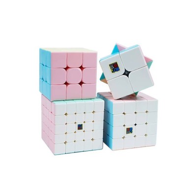 Set Cub Magic MoYu Meilong, 2x2, 3x3, 4x4, 5x5, Macaron Stickerless, 474CUB-1 foto