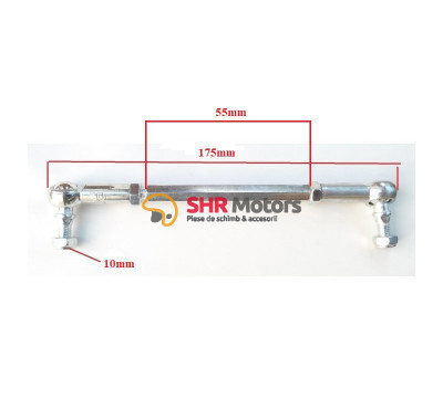 Bieleta directie cu capete de bara ATV, Pocket Bike M10 X 1.25 model 2 foto