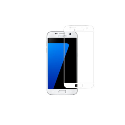 Tempered Glass - Ultra Smart Protection Samsung Galaxy S7 White fulldisplay foto