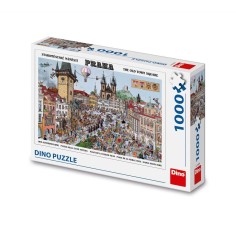 Puzzle 1000 piese, Piata Orasului ? DINO TOYS foto