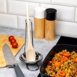Lingura din lemn cu suport din inox, capacitate 8 ml, 10.5x17.5 cm, Kinghoff