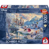 Puzzle Thomas Kinkade - Disney - The Beauty and The Beast, Winter Enchantment 1000, Schmidt