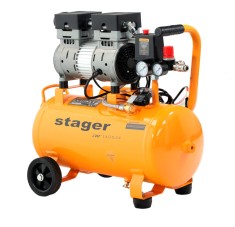 Stager Air 14DS24 compresor aer, 24L, 8bar, 135 L/min, monofazat, angrenare directa, silentios ProAdvanced PowerfulTools
