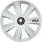 Set 4 Capace Roti GTX Alb R15, Compatibil Cu Skoda Nou