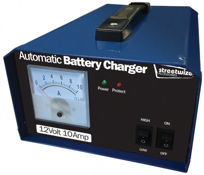 Incarcator acumulator auto automat marca Streetwize 12V 10Amp redresor cu ampermetru, cu protectie Kft Auto Incarcator acumulator auto automat marca Streetwize 12V 10Amp redresor cu ampermetru, cu protectie Kft Auto