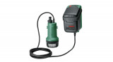 Cumpara ieftin Pompe pentru apa de ploaie cu acumulator BOSCH GardenPump 18V-2000, 18 V, 2 Ah, flux volum 33.3 l min
