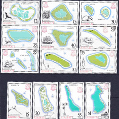 DB1 Kiribati Harti Insule 1985 - 86 - 87 Pasari Fauna Marina Corabii 13 v. MNH