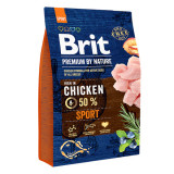 Brit Premium By Nature, Sport, Pui, hrană uscată c&acirc;ini, activitate intensă, 3kg