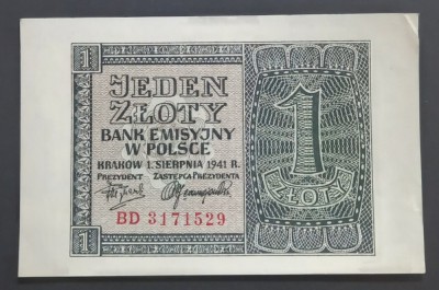 Polonia, 1 Zloty 1941. foto