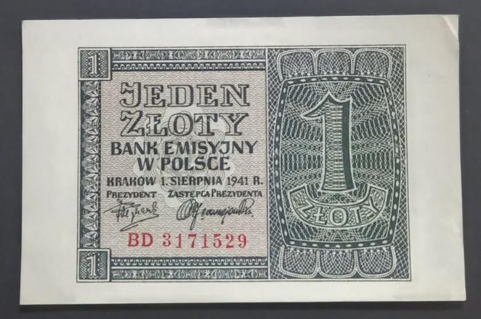 Polonia, 1 Zloty 1941.