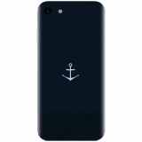 Husa silicon pentru Apple Iphone 6 Plus, Blue Navy Anchor Illustration Flat