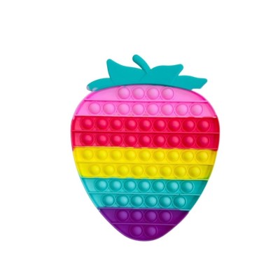 Jucarie antistres din silicon flippy, pop it now and flip it , capsuna mare , multicolor foto