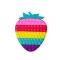 Jucarie antistres din silicon flippy, pop it now and flip it , capsuna mare , multicolor