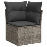 Cumpara ieftin Set de canapele pentru gradina 9 buc. 8-Locuri Gri Rattan poli