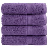 vidaXL Prosoape de duș premium SOLUND 4 buc. violet 70x140 cm 600 gsm