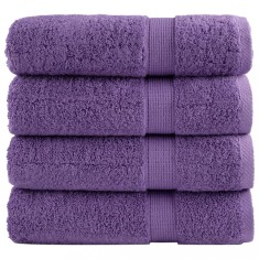 vidaXL Prosoape de duș premium SOLUND 4 buc. violet 70x140 cm 600 gsm