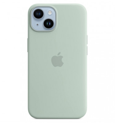 Husa din silicon pentru Apple iPhone 14 cu MagSafe, Verde Succulent, , , , , - SECOND foto
