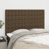 vidaXL Tăblii de pat, 4 buc, maro &icirc;nchis, 72x5x78/88 cm, textil