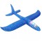Avion Planor cu Pilot, Flippy, Din Polistiren, Cu Lumini in Cabina Pilotului, Lungime 47 cm, Albastru