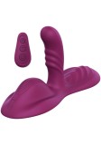 Stimulator Triple Motor Vibrating Grinder, Remote Control, 9 Moduri Vibratii, Silicon Lichid, USB, Mov, 26 cm