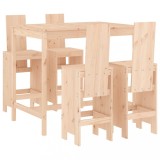 Cumpara ieftin Set mobilier de bar pentru gradina, 5 piese, lemn masiv de pin