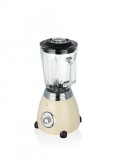 Cumpara ieftin Blender Retro Zilan ZLN1207, putere 500W, capacitate 1.5L, 2 trepte de viteza, functie Pulse, vas din sticla, lame din otel inoxidabil