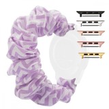 Curea textila elastica, compatibila Apple Watch 10, 42mm, Scrunchies 19
