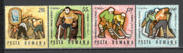 Romania.1970 C.M. de hochei pe gheata YR.444