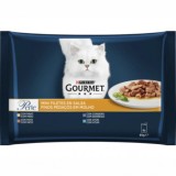 Purina Gourmet, hrana umeda pentru pisici, miel, rata, ton si curcan, 4 x 85 g