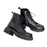 Cumpara ieftin Ghete dama din piele naturala cu talpa usoara Edina Black, 38