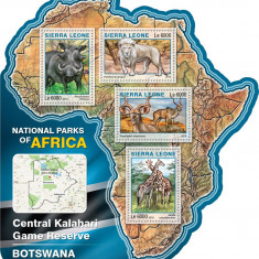 SIERRA LEONE 2016 - Fauna, rezervatia Botswana/ set complet - colita+bloc MNH