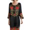 Rochie traditionala dama RL25 negru/rosu , marimea 3XL