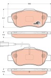 TRW GDB1746 COTEC set placute frana,frana disc