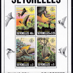 DB1 Fauna Vulpe Zburatoare Seychelles 1981 MS MNH