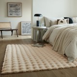 Cumpara ieftin Covor Waffle Faux Fur Ivoar 80X150 cm, Flair Rugs