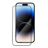 Folie sticla telefon compatibila apple iphone 15 plus, full glue, 111d, black