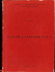 HST C6106 Fonetica experimentală 1978 I T Stan UBB Cluj-Napoca