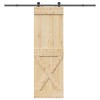 VidaXL Ușă glisantă cu set de feronerie 70x210 cm, lemn masiv de pin