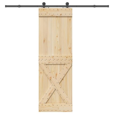 vidaXL Ușă glisantă cu set de feronerie 70x210 cm, lemn masiv de pin foto