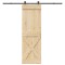 vidaXL Ușă glisantă cu set de feronerie 70x210 cm, lemn masiv de pin