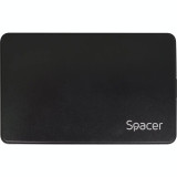 Cumpara ieftin RACK extern SPACER pt HDD/SSD 2.5 inch S-ATA interfata PC USB 3.0 plastic negru &amp;quot;SPR-25612&amp;quot;