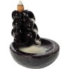 Fantana conuri parfumate backflow Bambus, suport con cu efect de gheata calda, ceramica 9 cm