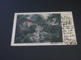 Carte Poștală Vintage Germania 1908 - Dresden &bdquo;Vedere de la f&acirc;nt&acirc;na mare spre grădină&rdquo;