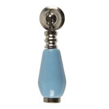 Cumpara ieftin Set 4 manere mobilier ceramica albastra 2x2x6 cm