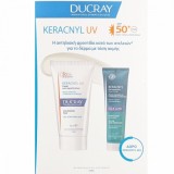 Ducray Keracnyl UV Fluid Lichid de protecție solară pentru ten predispus la acnee SPF50+ 50 ml + Cadou Keracnyl Gel de curățare 100 ml